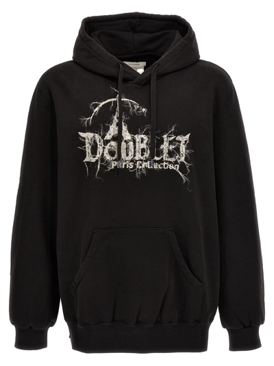 Shop Doublet Doubland Hoodie In Black