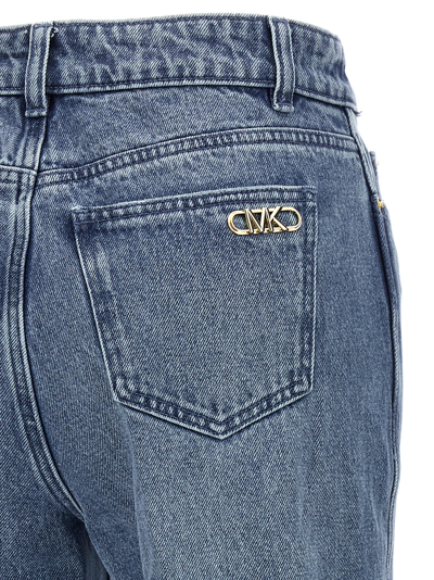 Shop Michael Kors Crop Flare Jeans In Light Blue