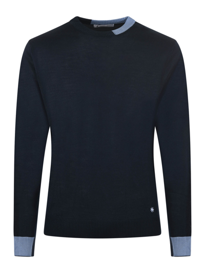 Shop Manuel Ritz Sweater In Blu Scuro