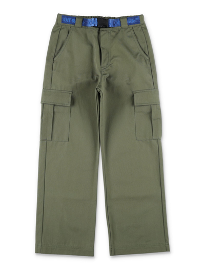 Shop Off-white Pants Cargo In Green
