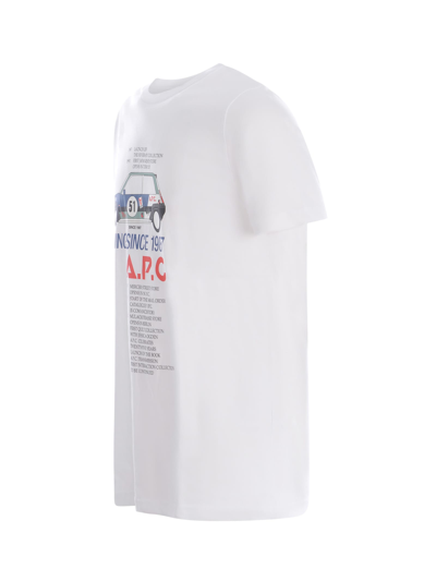 Shop Apc T-shirt A.p.c. Martin In Cotton In Bianco