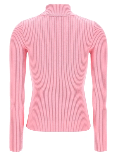 Shop Courrèges Logo Embroidery Sweater Sweater, Cardigans Pink