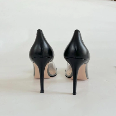 Pre-owned Gianvito Rossi Pvc And Black Leather Plexi Pumps