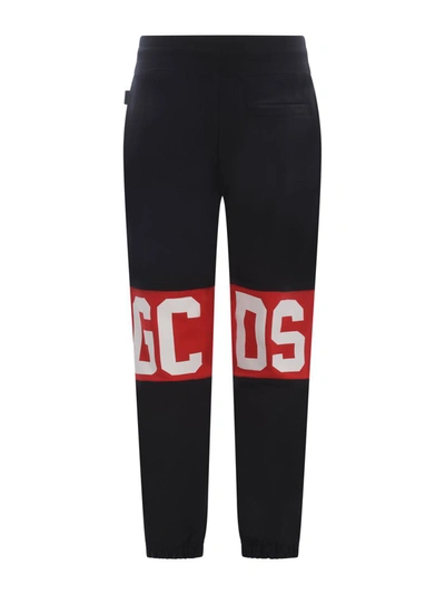 Shop Gcds Trousers  "bande Logo" In Black