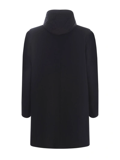 Herno Coat  In Wool In Blue