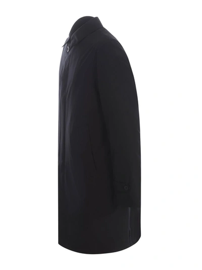 Shop Herno Long Jacket In Black