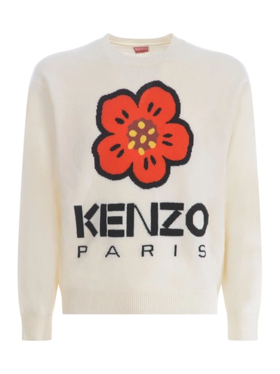 Shop Kenzo Sweater  "flower" In Beige