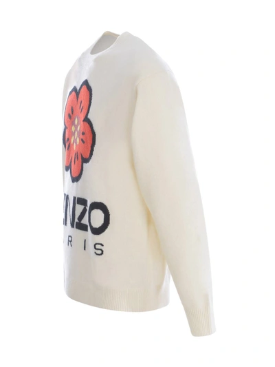 Shop Kenzo Sweater  "flower" In Beige