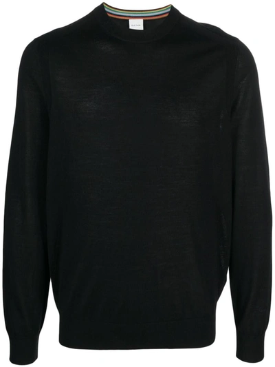 Shop Paul Smith Fine-knit Sweatshirt In Black