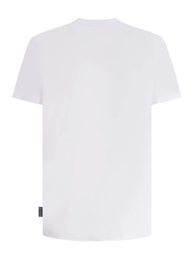 Philipp Plein Crew Neck Skull And Crossbones T-shirt In White