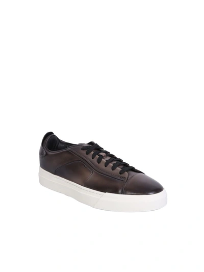 Shop Santoni Sneakers In Brown