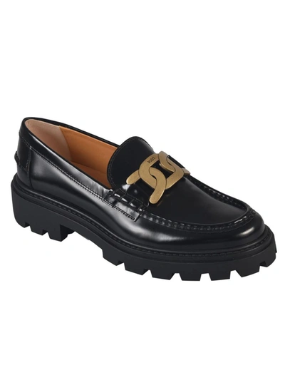 Shop Tod's Flat Shoes Black