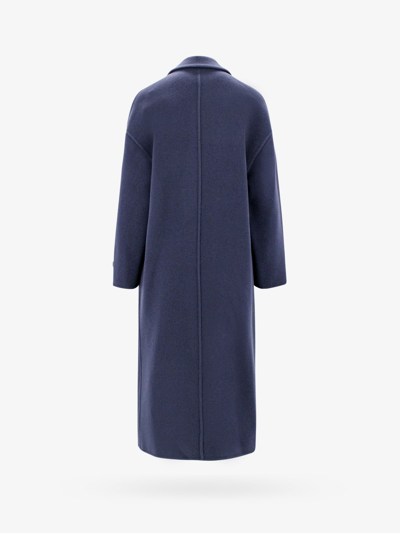 Shop Brunello Cucinelli Woman Coat Woman Blue Coats