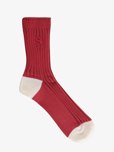 Shop Sacai Man Socks Man Pink Socks