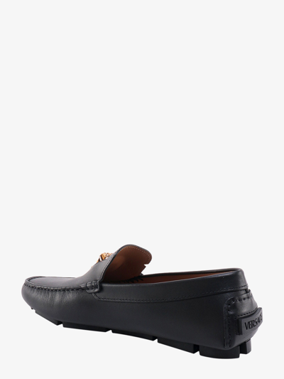 Shop Versace Man Driver La Medusa Man Black Loafers