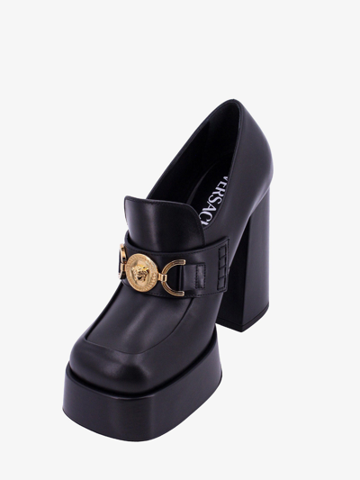 Shop Versace Woman Loafers Woman Black Loafers