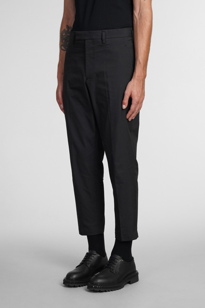 Shop Neil Barrett Pants In Black Cotton