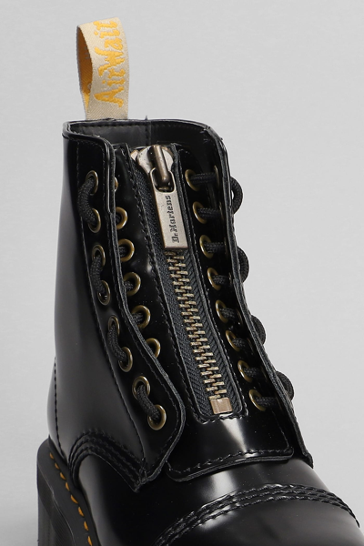 Shop Dr. Martens' Sinclair Combat Boots In Black Leather