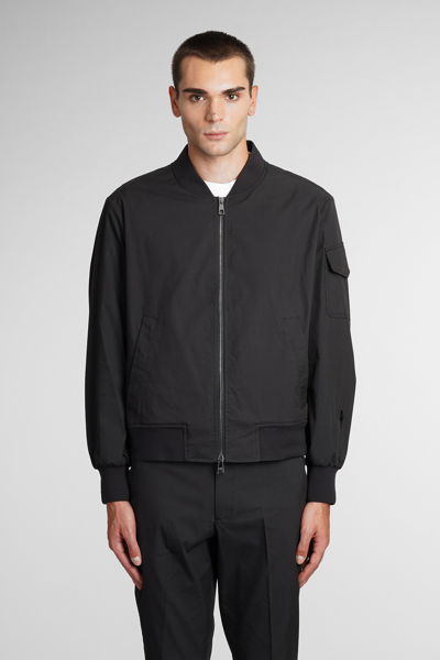 Shop Neil Barrett Bomber In Black Cotton