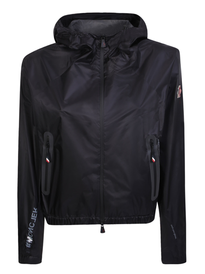 Shop Moncler Crozat Hooded Windbreaker Jacket In Black