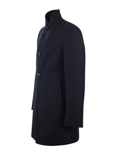 Shop Tagliatore Coat In Blu Scuro