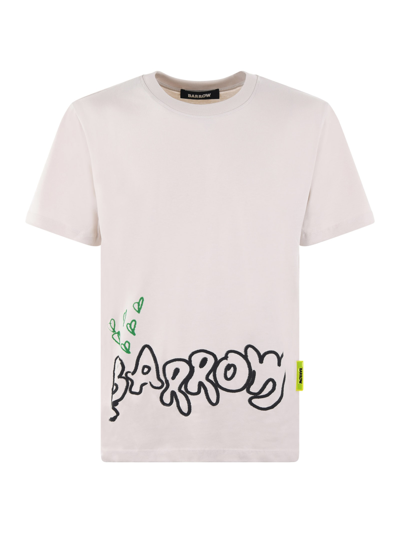 Shop Barrow Cotton T-shirt In Mastice