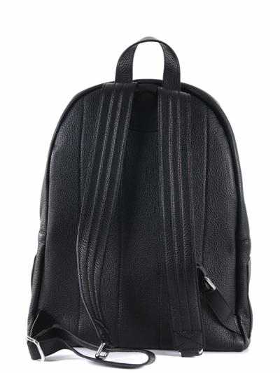 Orciani Micron Grained-leather Backpack In Nero