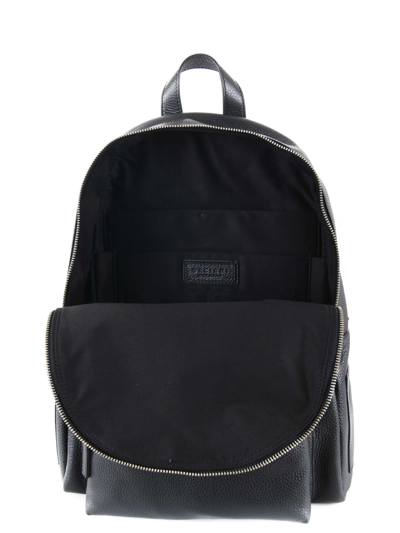 Orciani Micron Grained-leather Backpack In Nero