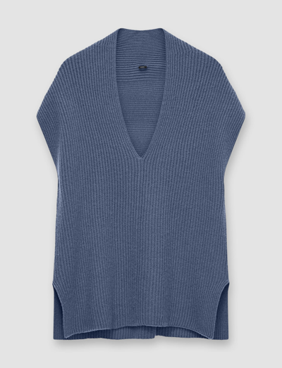 Shop Joseph Luxe Cashmere Vest In Cloudy Blue