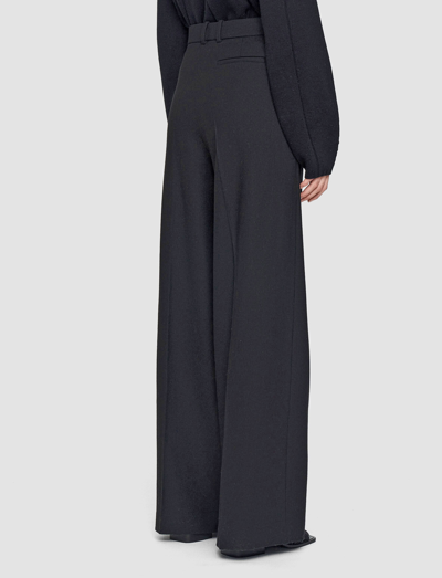 Joseph Alana High-rise Straight-leg Flannel Pants In Black