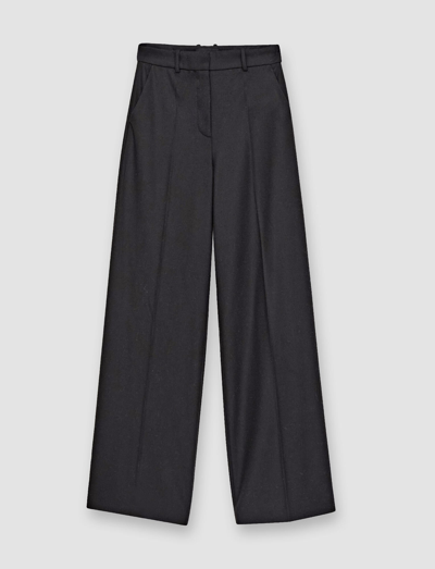 Shop Joseph Flannel Stretch Alana Trousers In Black