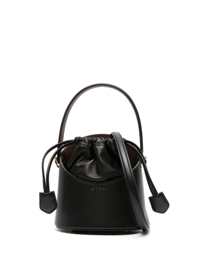 Shop Etro Black Saturno Leather Mini Bag