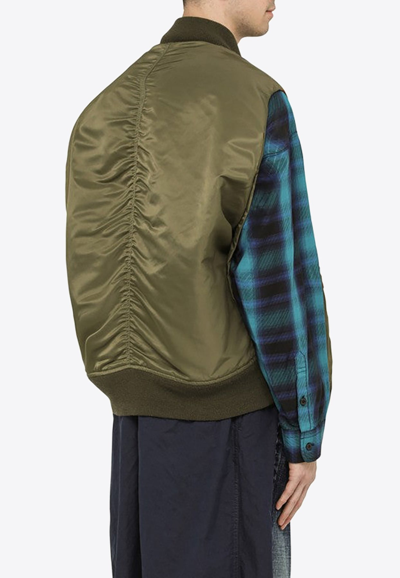 Miharayasuhiro Maison Mihara Yasuhiro Hollowed-out Khaki Bomber Jacket Men In Orange