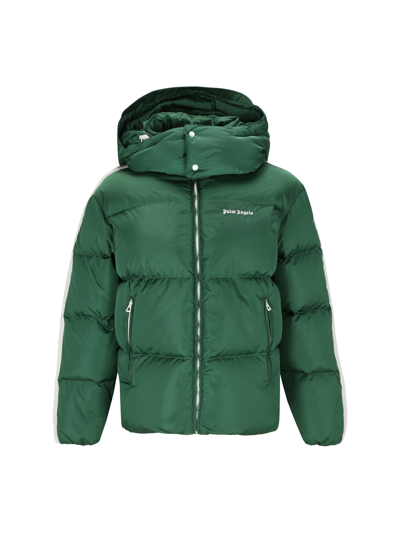 Shop Palm Angels Down Jacket In Forest Gre