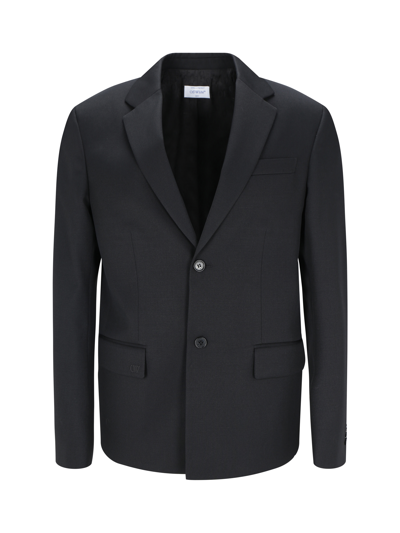 Shop Off-white Blazer Jacket In Black Blac