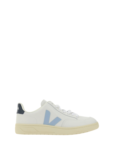 Shop Veja V-12 Sneakers In Extra-white_steel_nautico