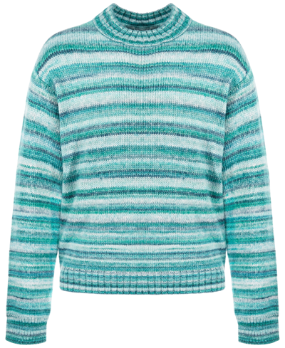 Shop Epic Threads Big Girls Space-dyed Mock-neck Sweater, Created For Macy's In Ocean Pine