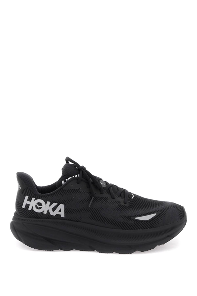 Shop Hoka 'clifton 9' Sneakers In Black