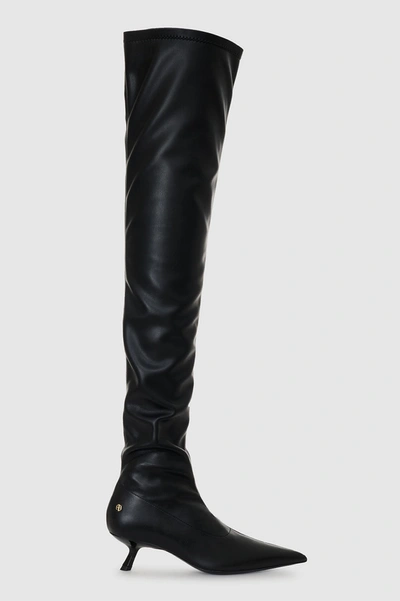 Shop Anine Bing Over The Knee Hilda Boots In Black