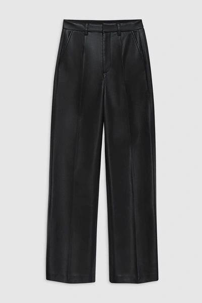 Shop Anine Bing Carmen Pant In Black Recycled Leather