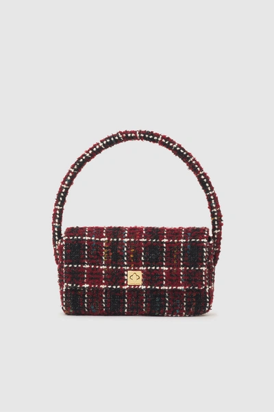 Shop Anine Bing Nico Bag In Cherry Plaid In Red