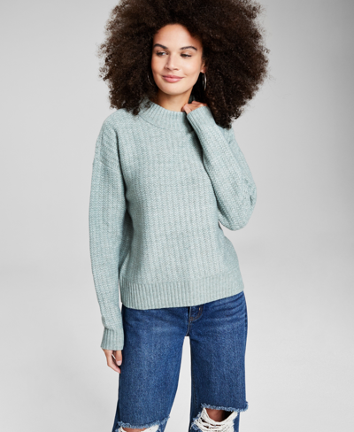Shop And Now This Women's Mock-neck Sweater In Oregnao Marled