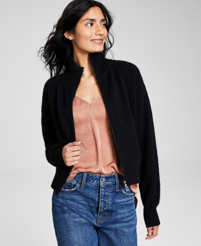 Shop And Now This Women's Full-zip Cardigan In Black