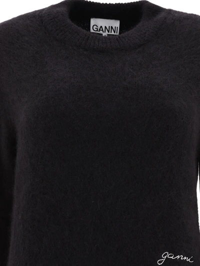 Shop Ganni Alpaca Sweater In Black