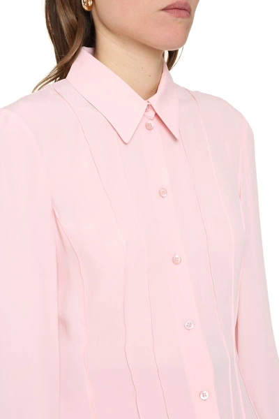 Shop Boutique Moschino Silk Shirt In Pink