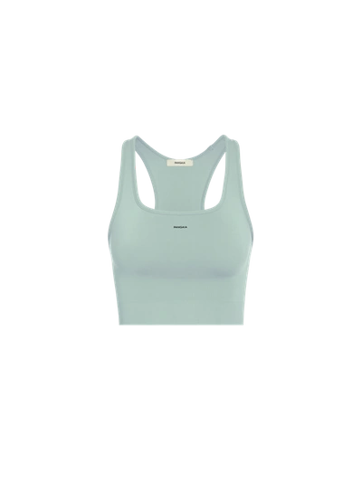 Pangaia Women's Plant-stretch Compressive Sports Bra — Eucalyptus Blue In Eucalyptus Blue