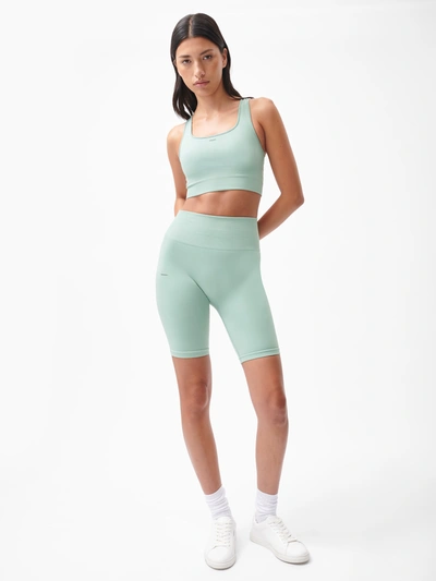 Pangaia Women's Plant-stretch Compressive Sports Bra — Eucalyptus Blue In Eucalyptus Blue