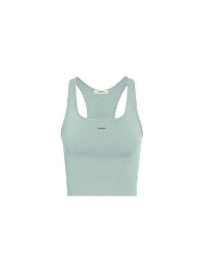Pangaia Women's Plant-stretch Compressive Ribbed Tank Top — Eucalyptus Blue In Eucalyptus Blue
