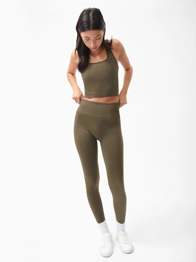 Pangaia Women's Plant-stretch Compressive Ribbed Tank Top — Soil Brown In Soil Brown