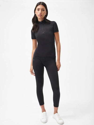 Pangaia Women's Plant-stretch Zipped Top — Black In Black